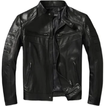 Moto bunda Leather Fashion Měkká kožená bunda z jehněčí kůže ve slim střihu Velikost: M, Barva (Varianta): Černá