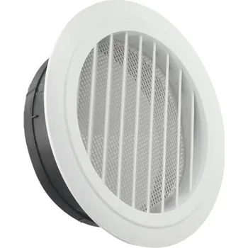 Domácí ventilátor Kulatý větrací otvor 75 mm 110x65x70 mm Nastavitelná plastová mřížka ABS Lamelový kryt na stěnu a strop Odolný větrací kryt do interiéru