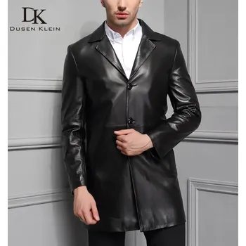 Moto bunda Leather Fashion Pánská kožená bunda z jehněčí kůže s praktickými kapsami Barva: Černá, Velikost: 8XL