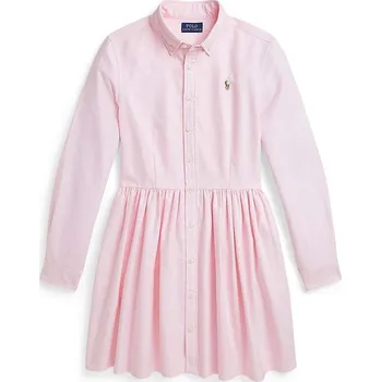Dámské šaty Dětské bavlněné šaty Polo Ralph Lauren růžová barva, mini, 313934179001 30X, vel. 155-159