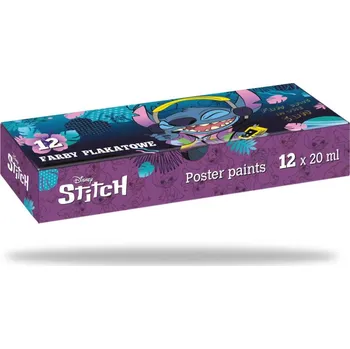 Výtvarná barva Colorino temperové barvy v kelímku Stitch, 12 barev