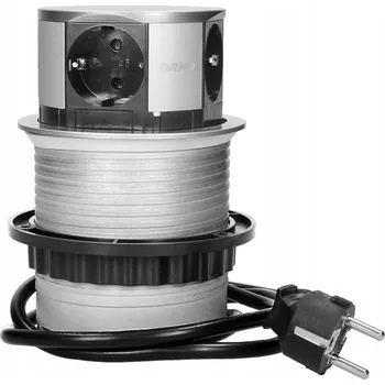 Elektrická zásuvka Elektrická Zásuvka do desky stolu Orno stříbrná