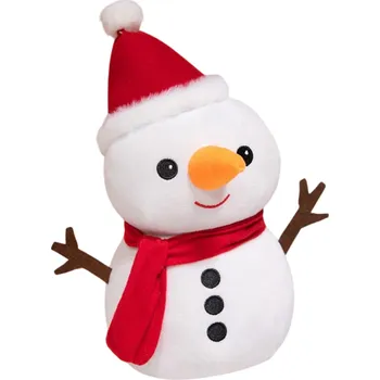 plyšák Plyšový sněhulák 23 cm Vánoční dekorace z měkké bavlny a PP bavlny Roztomilý zimní plyšák pro děti i domácí výzdobu