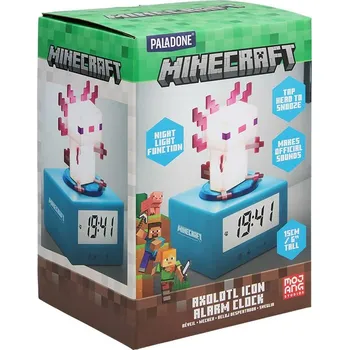 Budík Paladone Minecraft Axolotl 15 cm