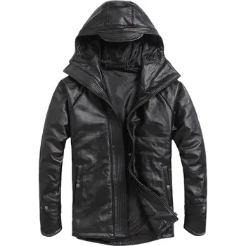 Moto oblečení Leather Fashion Zimní bunda z pravé hovězí kůže s hřejivou podšívkou Velikost: 2XL, Barva (Varianta): Filling cotton