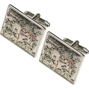 Manžetový knoflíček Jan Hachran Manžetové knoflíčky se svatým Jiřím a drakem (stříbrná varianta)