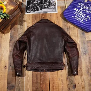 Moto bunda Leather Fashion Kožená bunda Storm Rider z hovězí kůže s vlněnou podšívkou Velikost: L