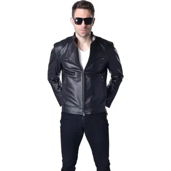 Moto oblečení Leather Fashion Motorkářská bunda z jehněčí a hovězí kůže v kombinaci Velikost: L, Barva (Varianta): Black Cowhide