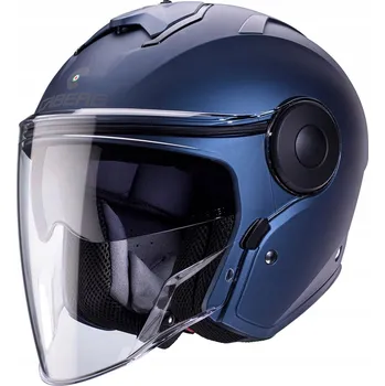 Helma na motorku Otevřená Jet helma CABERG s clonou SOHO, modrá matná, velikost: L