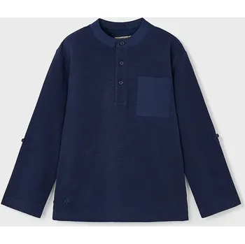 Dětské bavlněné tričko s dlouhým rukávem Mayoral 3111.5C.Mini.PPYA námořnická modř 59X, vel. 110