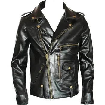 Moto bunda Leather Fashion Těžká motorkářská bunda z pravé koňské kůže Velikost: S, Barva (Varianta): Black Horshide