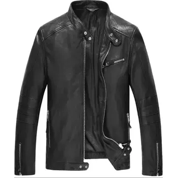 Moto bunda Leather Fashion Elegantní kožená bunda z jemné jehněčí kůže Barva: Černá, Velikost: 4XL