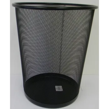 Odpadkový koš Koš odpadkový kancelářský kov 34,5x28,5 cm černý