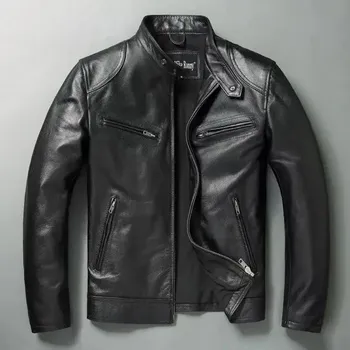 Moto oblečení Leather Fashion Kožená bunda z hovězí kůže s vatovanou podšívkou Velikost: 5XL, Barva (Varianta): Standard version