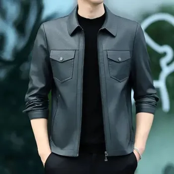 Moto bunda Leather Fashion Kožená bunda z jelení kůže s měkkým kožíškem Velikost: L, Barva (Varianta): Blue thin