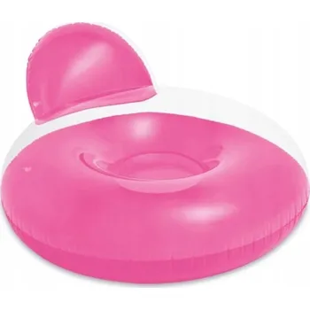 Nafukovací křeslo matrace s opěrkou 137x122 cm INTEX 58889 růžové