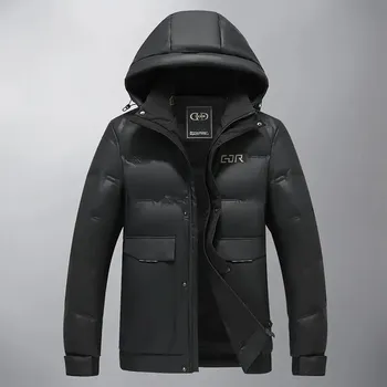 Moto oblečení Leather Fashion Luxusní péřová bunda z pravé jehněčí kůže Barva: Černá, Velikost: XL