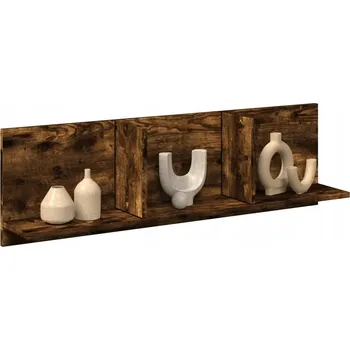 police Nástěnná police, 100x16,5x30 cm, kouřový dub