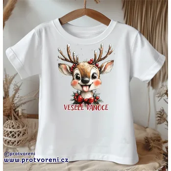 Chlapecké tričko Trička s potiskem Tričko s potiskem, dětské, SOBÍK - VESELÉ VÁNOCE, 1 ks zvolte VELIKOST trička ZDE:: 9/10 let Beagle