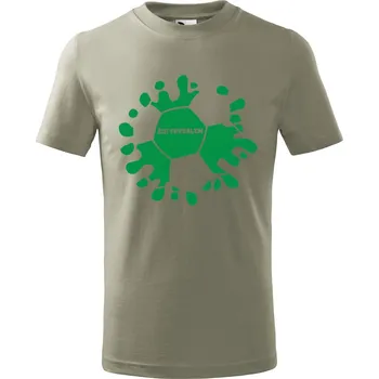 Dětské tričko s potiskem Žiji fotbalem Velikost: 122/6 let, Barva trička: Světle khaki