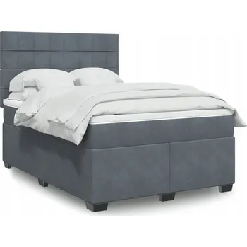 Postel Jednolůžková dřevěná postel VidaXL 140x200 cm, odstíny šedé