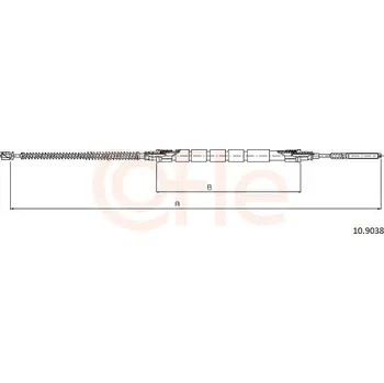 Lanko parkovací brzdy Lanko ruční brzdy COFLE 10.9038