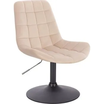 LuxuryForm DESIGN Židle PARIS VELUR na černém talíři - krémová