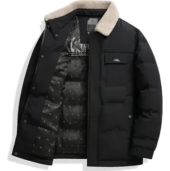 Moto bunda Leather Fashion Péřová bunda pro muže s klasickým prošíváním Barva: Černá, Velikost: XS