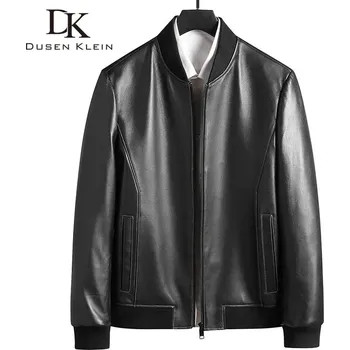 Moto bunda Leather Fashion Lehká kožená bunda z jehněčí kůže s kapsami Barva: Černá, Velikost: L