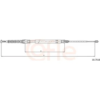 Lanko parkovací brzdy Lanko ruční brzdy COFLE 10.7518