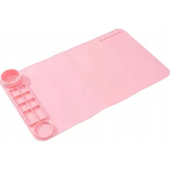 Výtvarná sada Silikonová Podložka na Malování a Ruční Práce s Organizérem Růžová