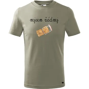 Dětské tričko s potiskem Nejsem špunt Velikost: 122/6 let, Barva trička: Světle khaki