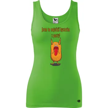 Dámské tričko Dámské tílko s potiskem - Největší hysterka z party Velikost: L, Barva: Apple green