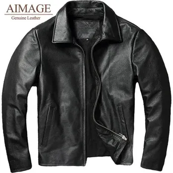 Moto bunda Leather Fashion Krátká motorkářská bunda z kůže Barva: Černá, Velikost: 2XL