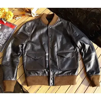 Moto bunda Leather Fashion Motorkářská bunda z koňské kůže v ležérním stylu Barva: Foto, Velikost: L