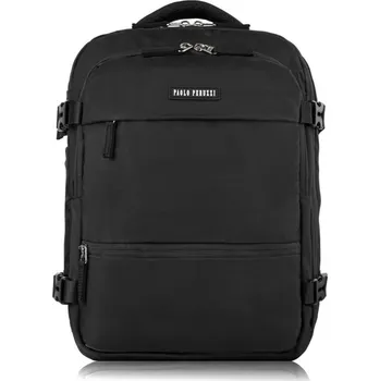 Městský batoh Paolo Peruzzi Multifunkční cestovní batoh Paolo Peruzzi vhodný do letadla černá