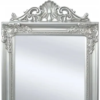 Zrcadlo Zrcadlo volně stojící v barokním stylu, 160x40 cm, stříbrné