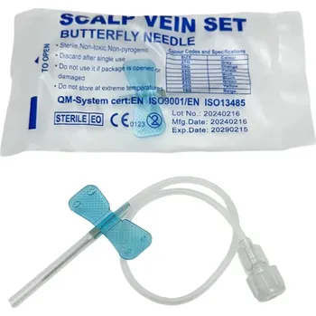 Kosmetika pro psa 50 ks Nerezové motýlí jehly 23G Sterilní infuzní set pro veterinární použití Jehla pro krevní transfuzi zvířat Bezpečné odběry a aplikace