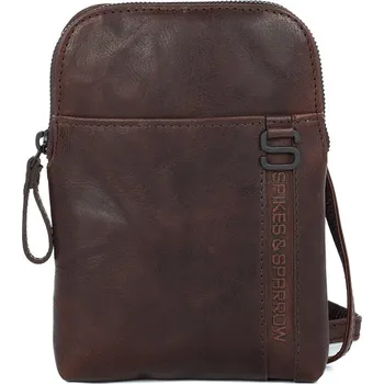 Tmavě hnědé kožené mini crossbody SPIKES & SPARROW