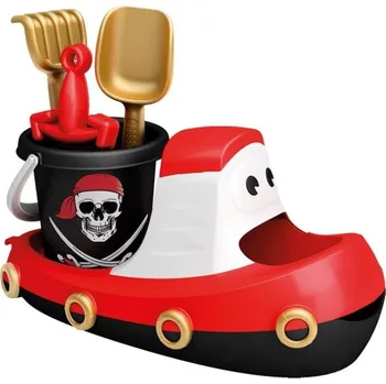 Lodička a sada na písek Pirate Island