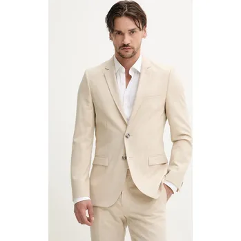 Vlněné sako HUGO 50540280 béžová 80X, vel. 50