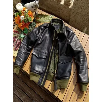 Moto bunda Leather Fashion Motorkářská bunda z telecí a koňské kůže ve stylovém provedení Velikost: M, Barva (Varianta): Italy Calf Skin