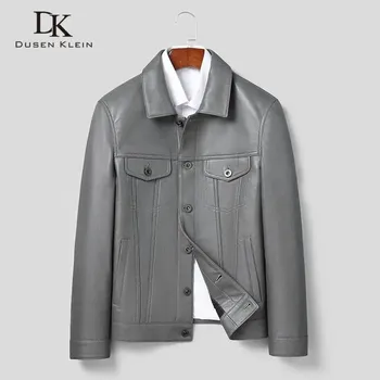 Moto bunda Leather Fashion Kožená bunda z jehněčí kůže s kapsami v ležérním stylu Barva: Bílá, Velikost: 4XL