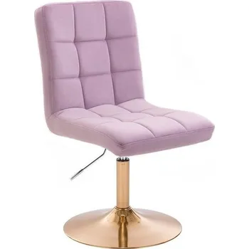 LuxuryForm DESIGN Kosmetická židle TOLEDO VELUR na zlatém talíři - levandule