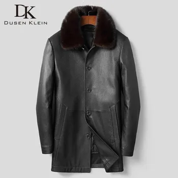 Moto bunda Leather Fashion Zateplená bunda z kozí kůže s péřovou výplní Barva: Černá, Velikost: L