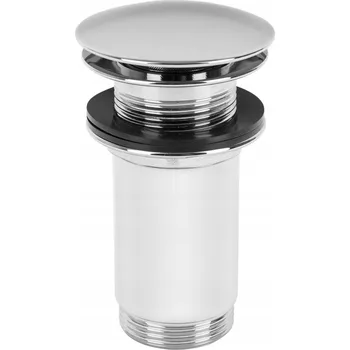 Sifon Zátka umyvadlová výpust Click-Clack kulatý DIAMOND stříbrná