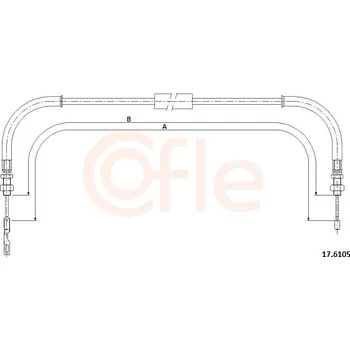 Autodíl Lanko ruční brzdy COFLE 17.6105