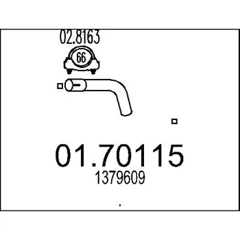 Přední díl výfuku Výfuková trubka MTS 01.70115