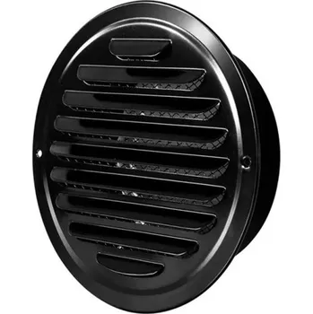 Vzduchotechnika Nerezová větrací mřížka 150 mm s kulatým uzávěrem 145x190x55 mm, kryt ventilačního otvoru pro venkovní stěny, ochrana proti škůdcům, zátka ventilačního systému