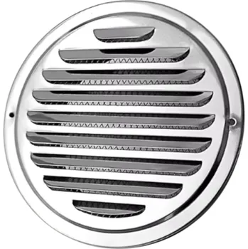 Domácí ventilátor Kulatá větrací mřížka 120 mm 117x145x40 mm Nerezová ocel 201 Ochrana proti hmyzu Venkovní i vnitřní ventilace Odvod a cirkulace vzduchu